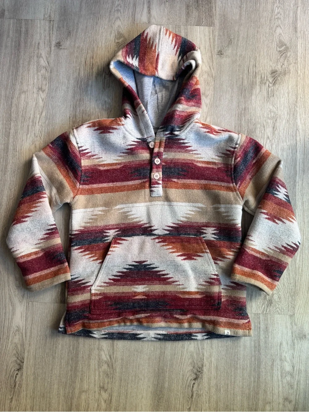 Me & Henry London Aztec Burgundy Rancho Jacket Poncho Southern Western Style 8yr